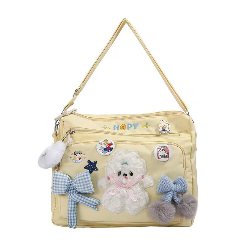 Plüsch-verzierte Handtasche Skanto