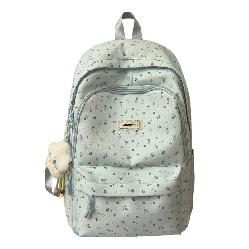 Rucksack Skanto mit Blumenprint und mehreren Fächern