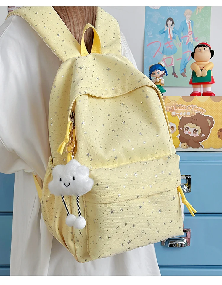 Moderner Rucksack mit glitzerndem Sternmotiv Skanto
