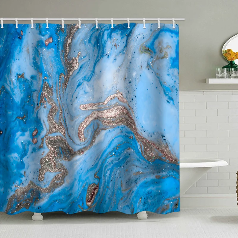 Duschvorhang Skanto mit künstlerischem Marmordesign