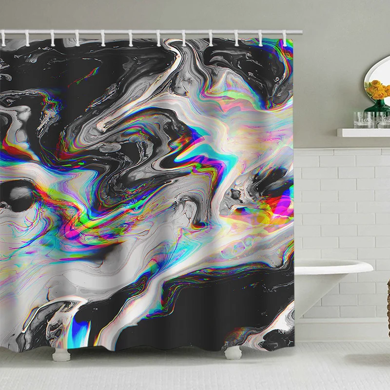Duschvorhang Skanto mit künstlerischem Marmordesign