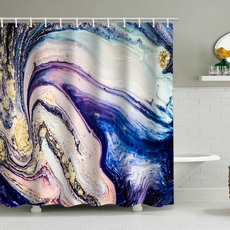 Duschvorhang Skanto mit künstlerischem Marmordesign