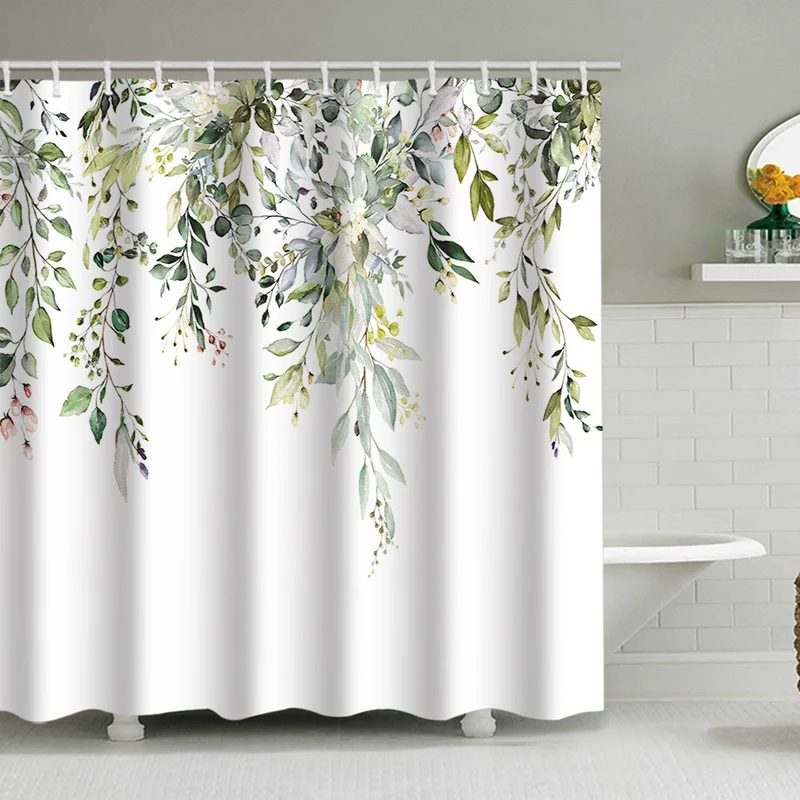 Duschvorhang Skanto mit künstlerischem Blumenmuster