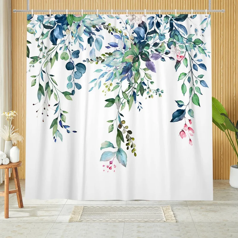 Duschvorhang Skanto mit Blumenmuster