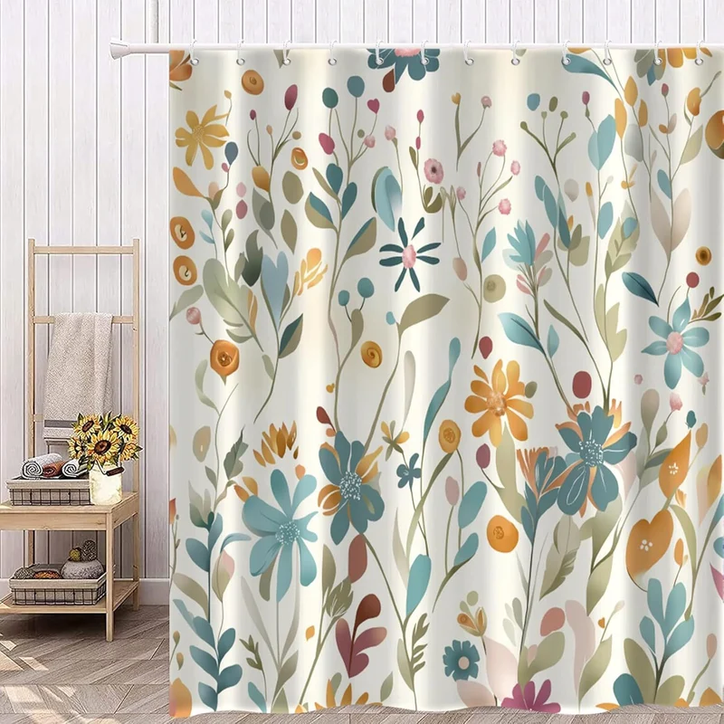 Duschvorhang Skanto mit Blumenmuster