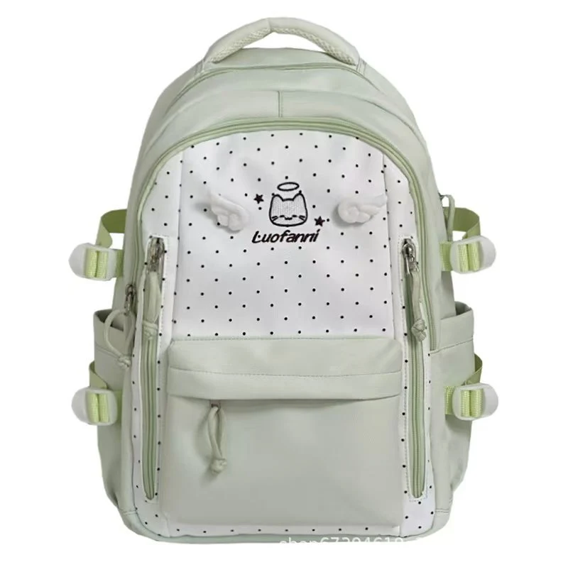Stylischer Polka-Dot-Rucksack Skanto mit mehreren Fächern