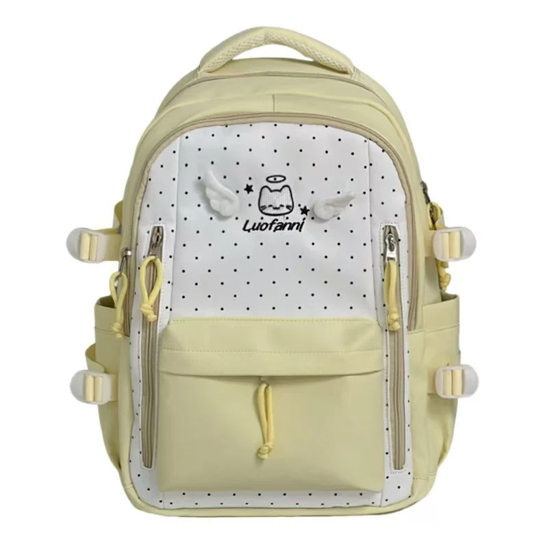 Stylischer Polka-Dot-Rucksack Skanto mit mehreren Fächern