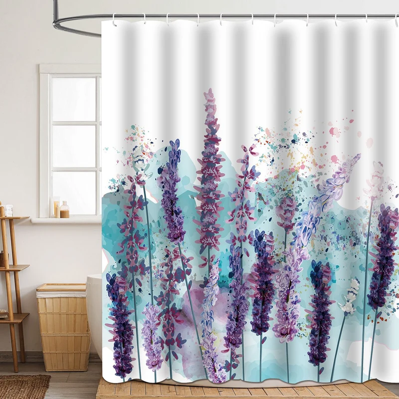Duschvorhang Skanto mit Blumenmuster