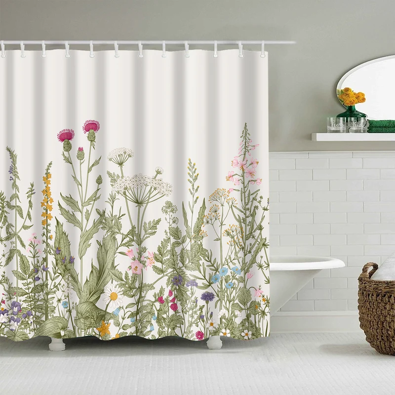 Duschvorhang Skanto mit Blumenmuster