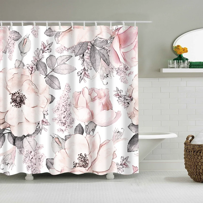 Duschvorhang Skanto mit Blumenmuster