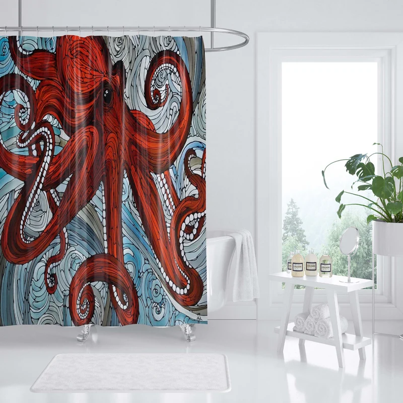 Duschvorhang Skanto mit Ozean-Kunstmotiv