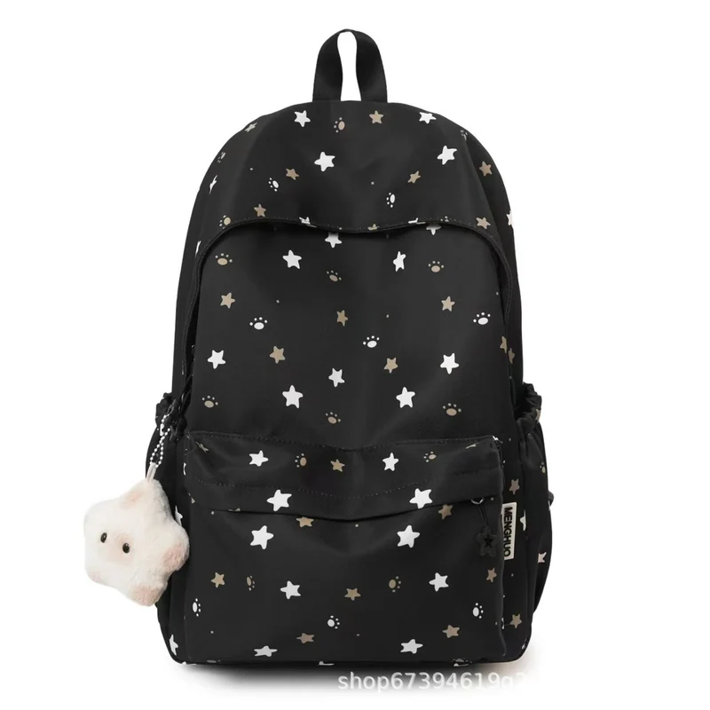 Rucksack Skanto aus weichem Stoff mit Sternenmuster
