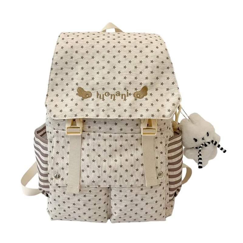Rucksack Skanto mit Sternenmuster und vielen Taschen