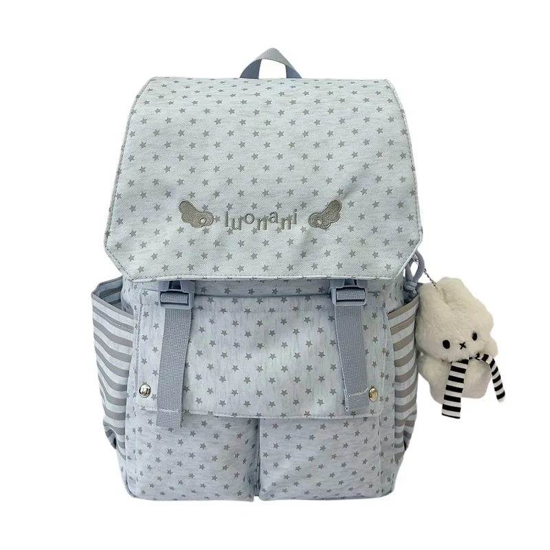 Rucksack Skanto mit Sternenmuster und vielen Taschen