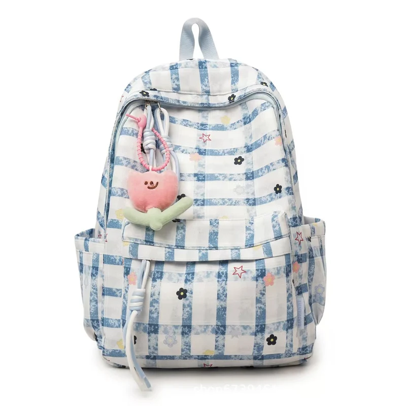 Verspielter Karo-Rucksack Skanto