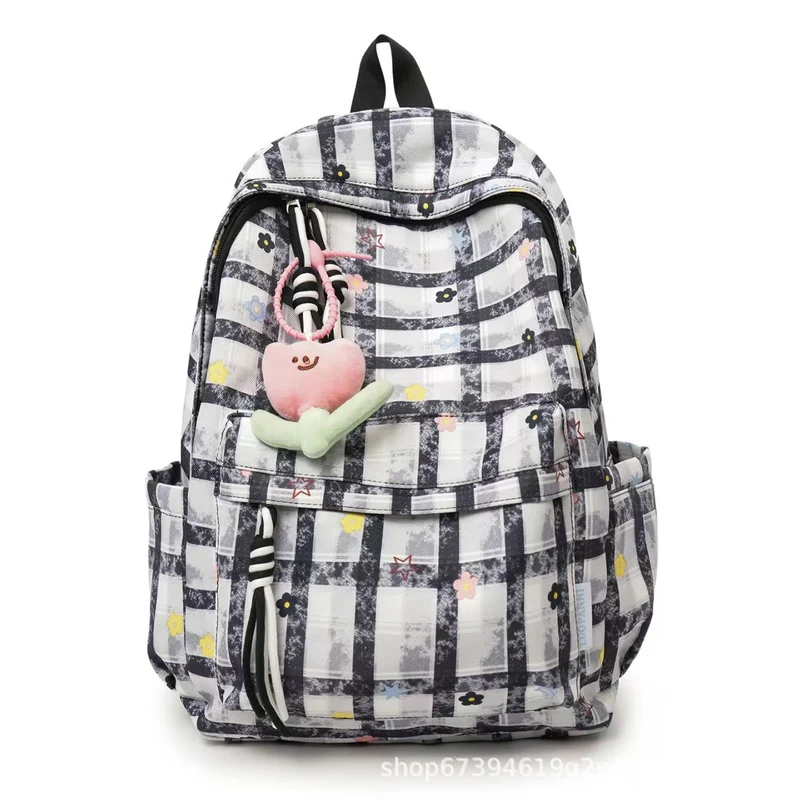 Verspielter Karo-Rucksack Skanto