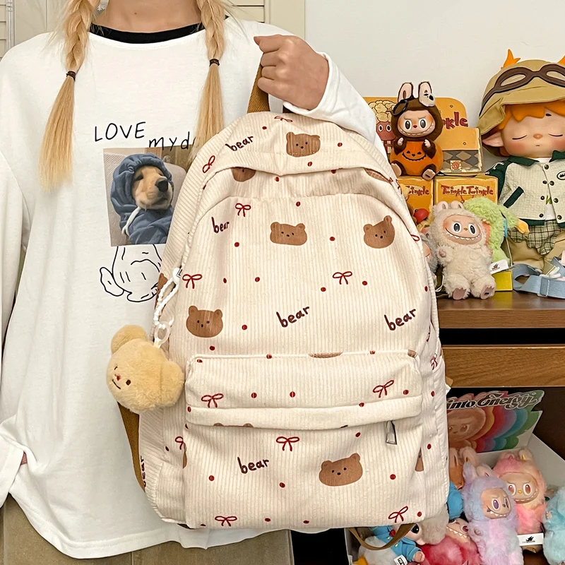 Niedlicher Rucksack mit Bären-Print Skanto