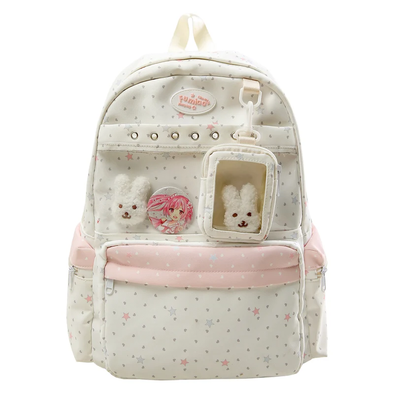 Charakter-Rucksack Skanto mit transparenter Tasche