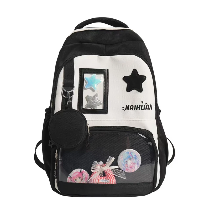 Rucksack Skanto mit kreativer transparenter Vorderseite