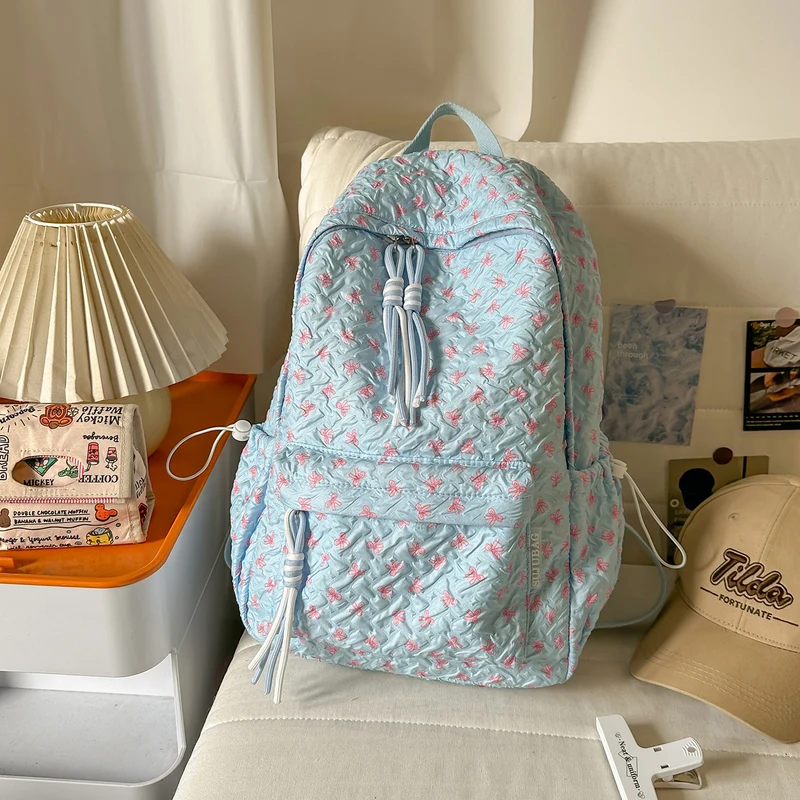 Strukturierter Plüsch-Rucksack Skanto mit mehreren Fächern