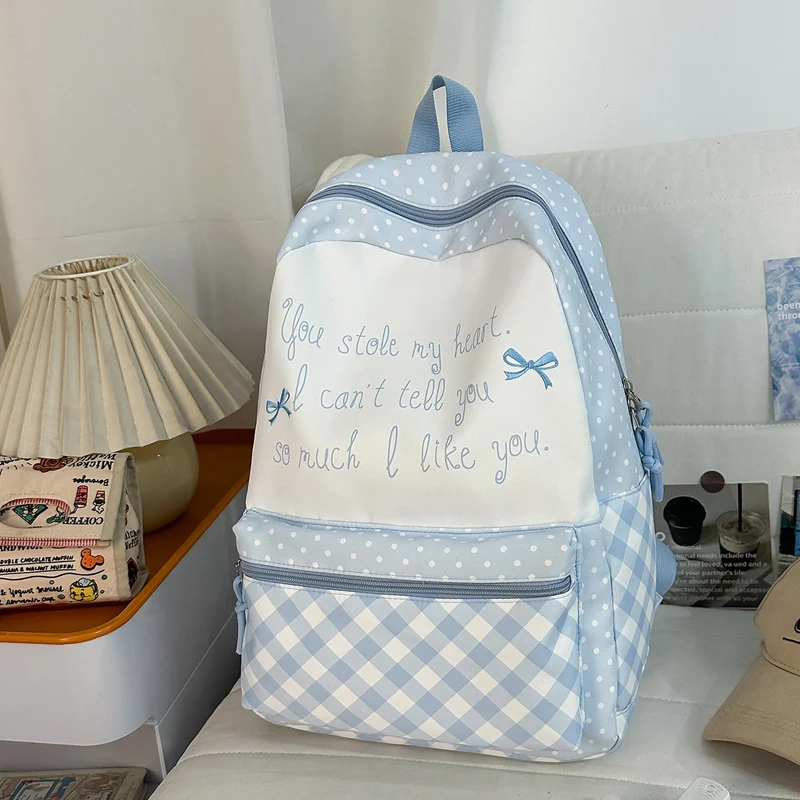 Charmanter Rucksack mit Baumwoll-Print Skanto