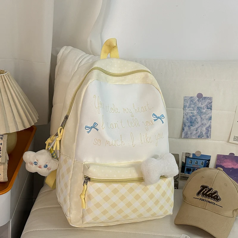 Charmanter Rucksack mit Baumwoll-Print Skanto