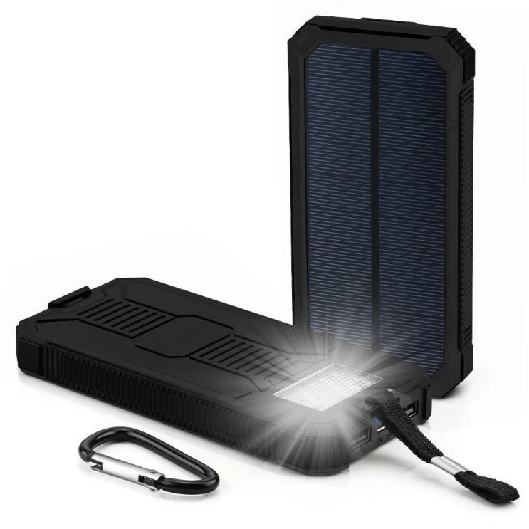 Tragbare Powerbank mit Licht und Sicherheitsclip Skanto