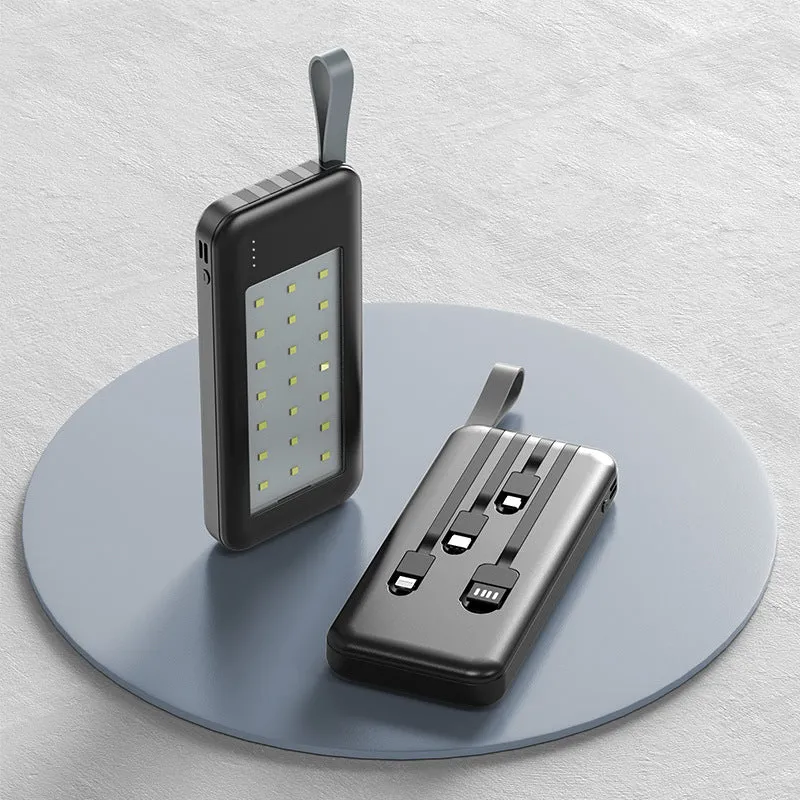 Tragbare Powerbank mit integriertem LED-Licht Skanto