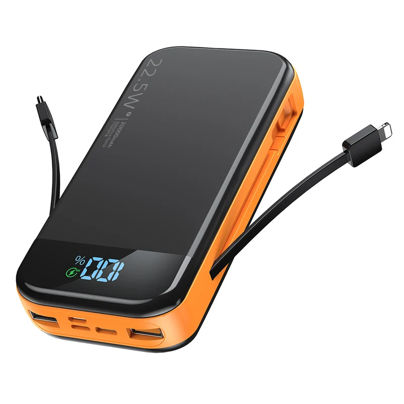 Powerbank mit integrierter digitaler Batterieanzeige und mehreren Schnellladefunktionen Skanto