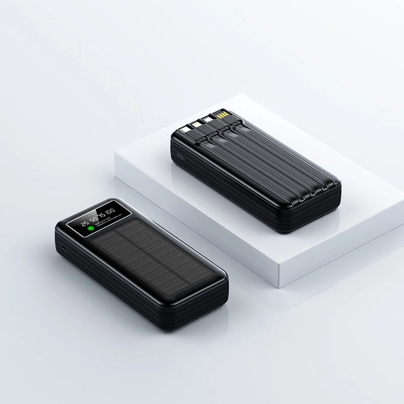 Solar-Powerbank mit integriertem Digitaldisplay Skanto