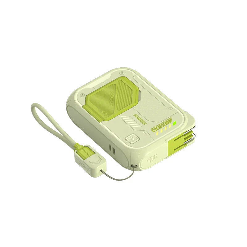 Multifunktionale Powerbank mit integriertem Ladekabel Skanto