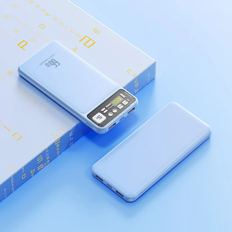 Powerbank mit integriertem Kabelsystem und digitaler Ladeanzeige Skanto