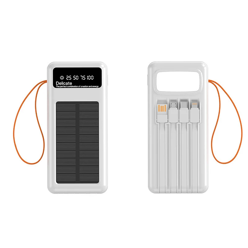 Multifunktionale Solar-Powerbank mit digitaler Ladeanzeige Skanto