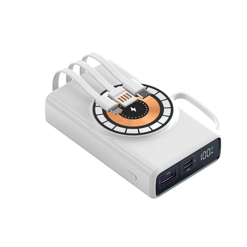 Multifunktionale Powerbank mit kabelloser Ladefunktion Skanto
