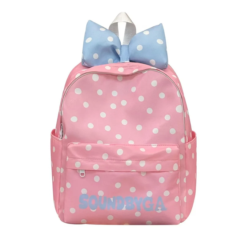 Mädchenrucksack Skanto mit Polka-Dots und Schleifendetail