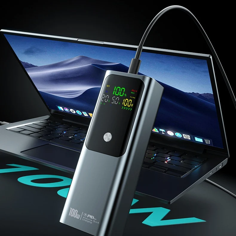 Hochleistungs-Powerbank mit LCD-Display und Schnellladefunktion Skanto