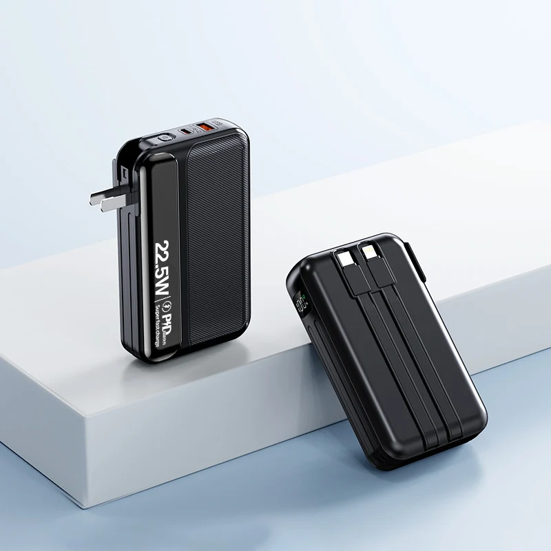 Hochleistungs-Powerbank mit integriertem Schnellladegerät Skanto