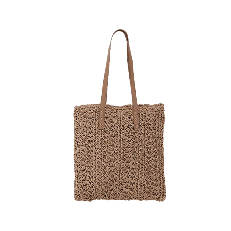 Handgemachte Jutetasche mit stilvollen Ledergriffen Skanto
