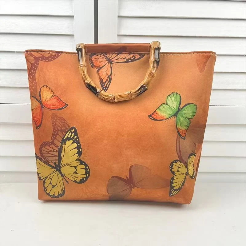 Elegante Tasche mit Bambusgriff Skanto