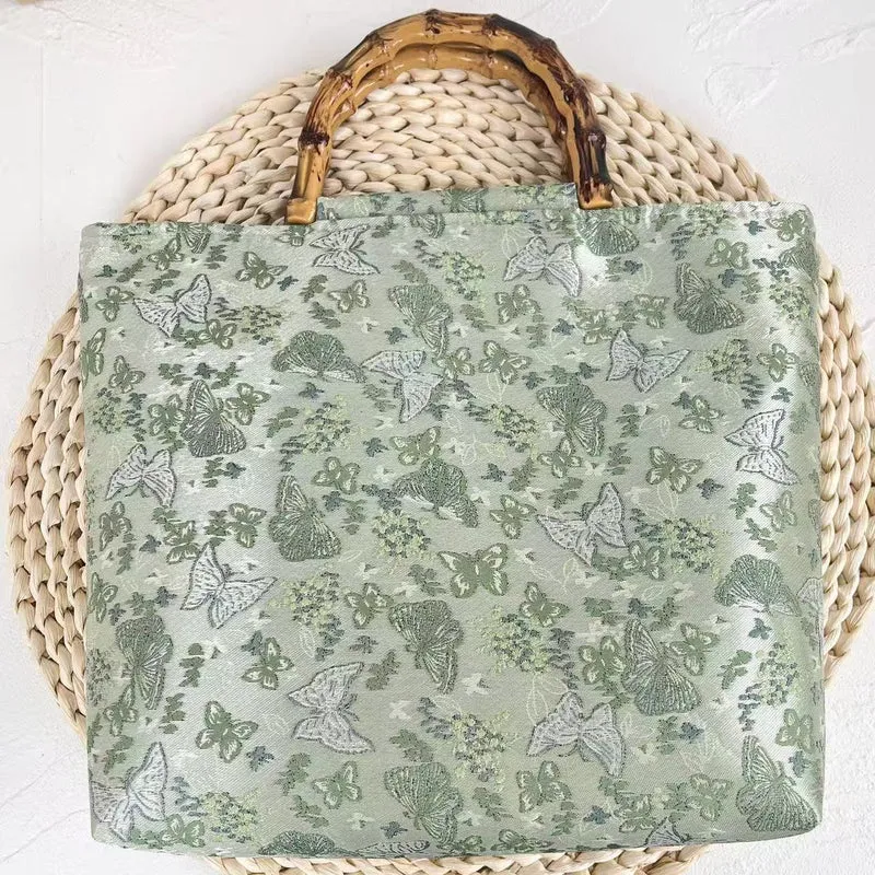 Elegante Handtasche mit Bambusgriff Skanto