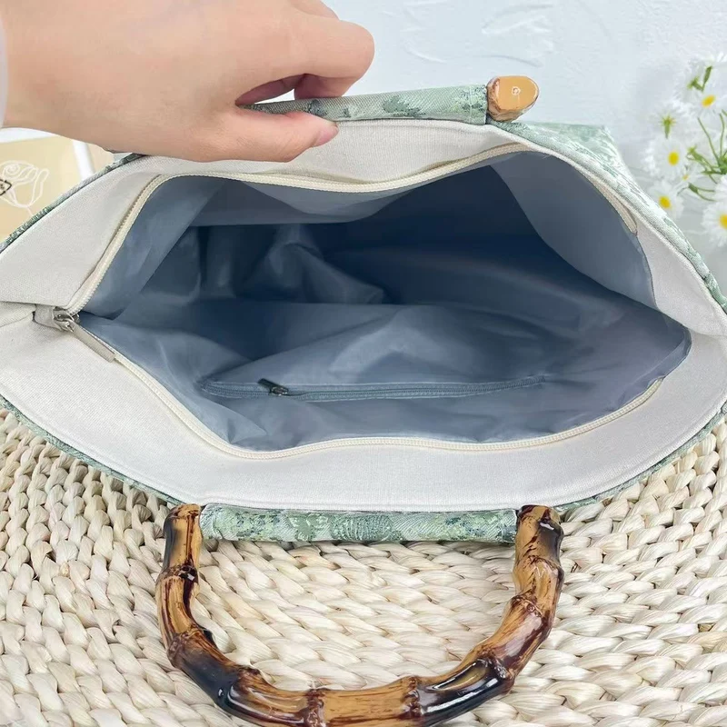 Elegante Handtasche mit Bambusgriff Skanto