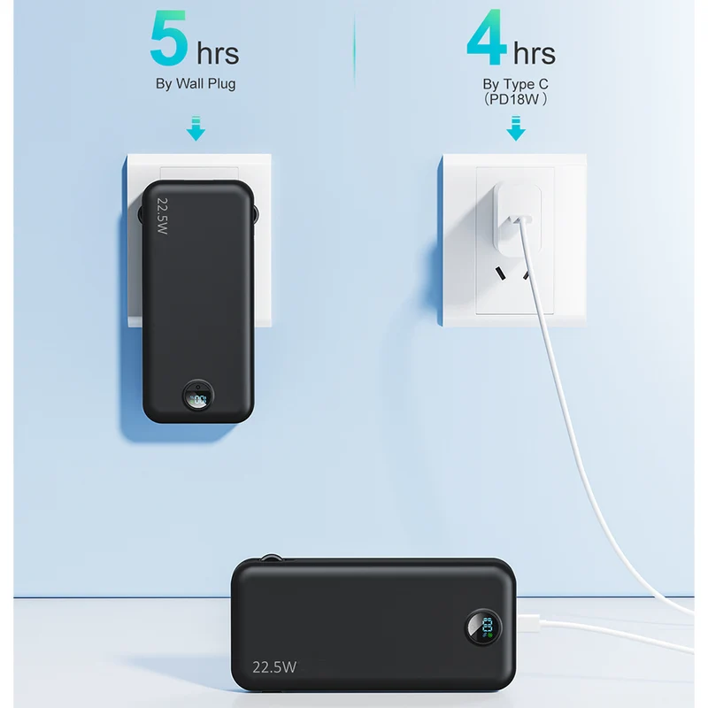 Tragbare Powerbank mit Schnellladefunktion und hoher Kapazität Skanto