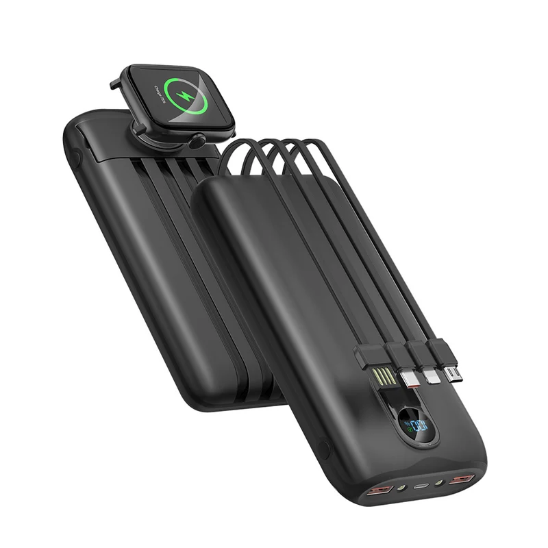 Tragbare Powerbank mit integrierter kabelloser Ladefunktion Skanto