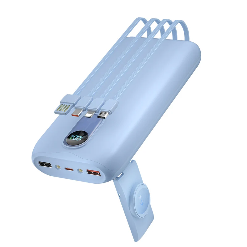 Tragbare Powerbank mit integrierter kabelloser Ladefunktion Skanto