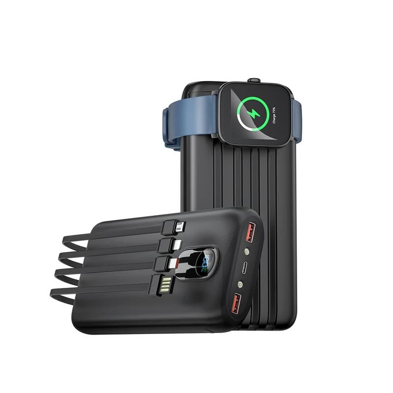 Tragbare Powerbank mit integrierter kabelloser Ladefunktion Skanto