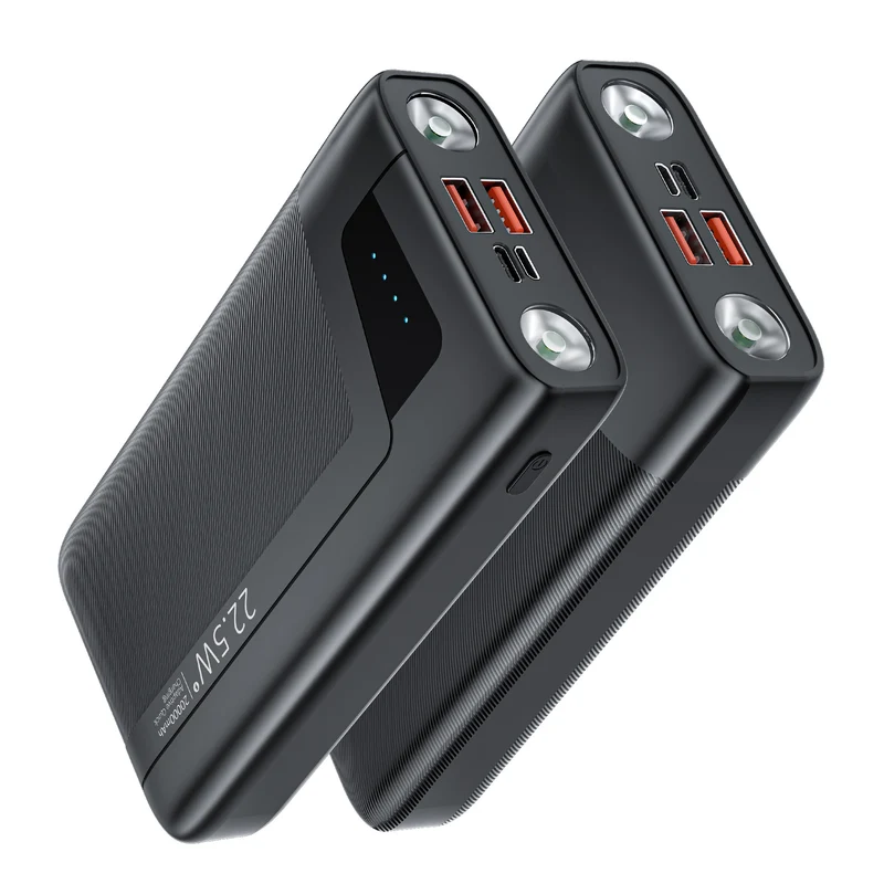 Tragbare Powerbank mit integrierter Taschenlampe und Schnellladefunktion Skanto