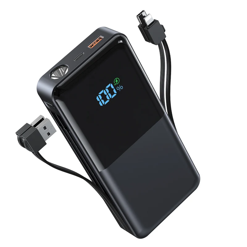 Tragbare Powerbank mit integriertem LED-Display und Schnellladefunktion Skanto