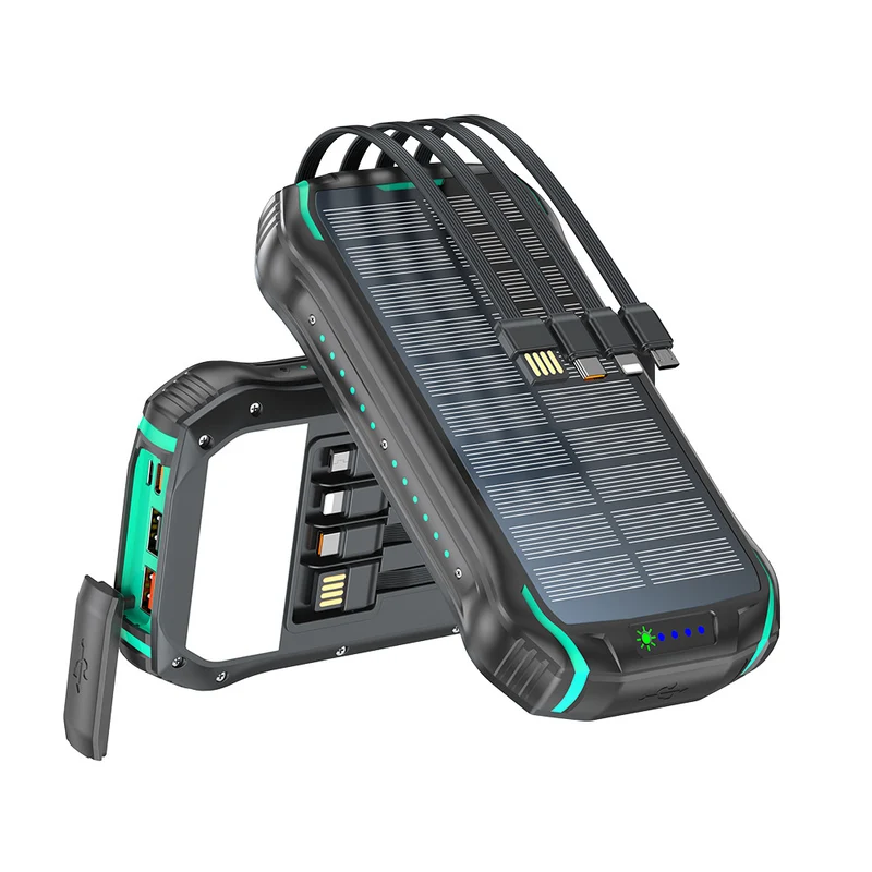 Robuste Solar Powerbank mit Schnellladefunktion und integriertem LED-Licht Skanto