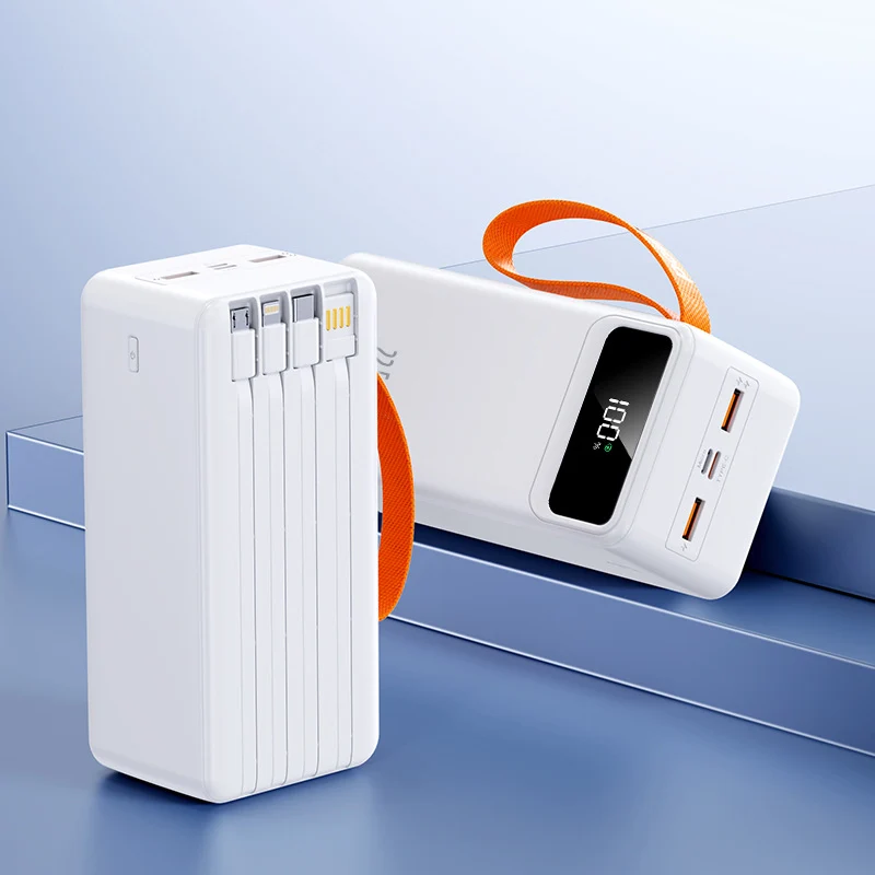 Hochleistungs-Powerbank mit integriertem Kabelaufroller Skanto