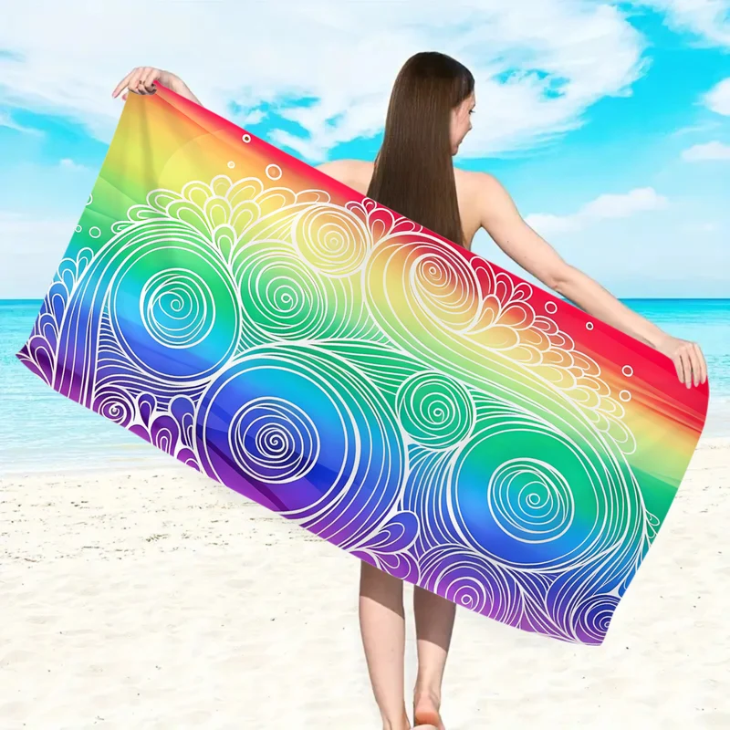 Strandtuch mit floralem Aquarell-Design Skanto